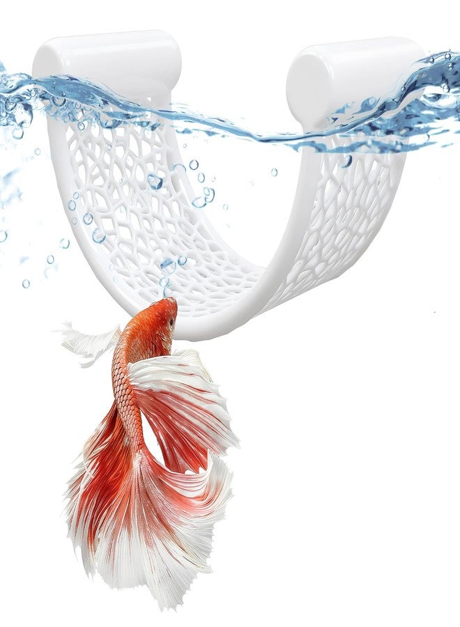 KCMOSGI Betta Fish Hammock, White U Shape Betta Hammock, Betta Bed for Small Fish, Fish Tank Decoration, Betta Fish Tank Accessories for Shrimp and Bettas - Image 1